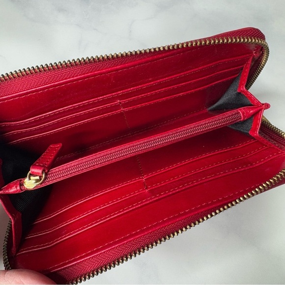 Badgley Mischka Red Patent Leather Wallet - Picture 2 of 11